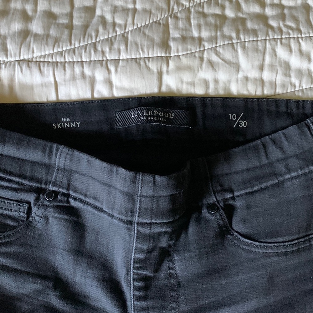 Ankle skinny pull up black jeans